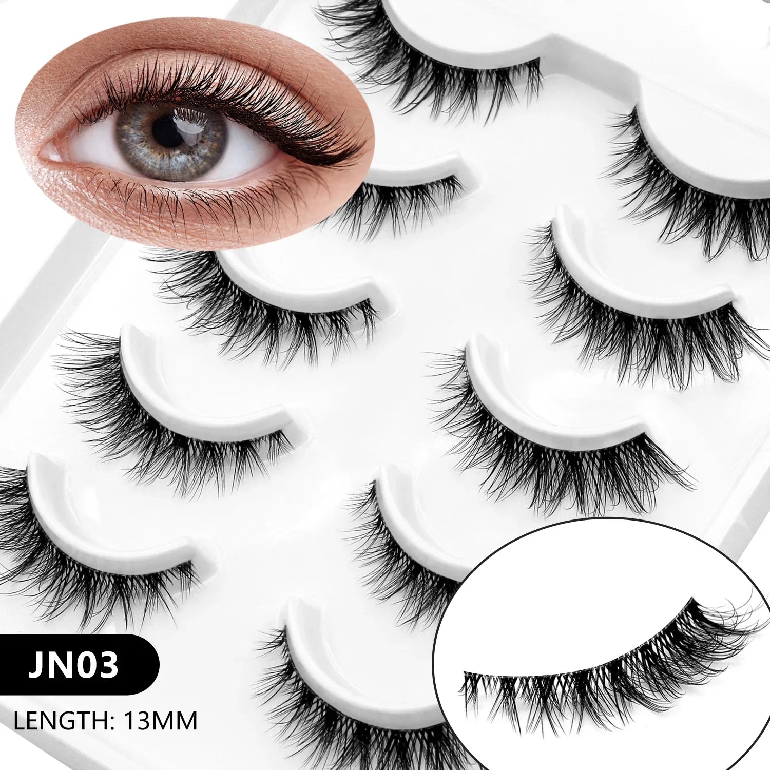 Veltrinay Cat Eye Lashes Soft Natural Faux Mink Eyelashes Fake Lashes Natural Look Wispy Winged End Eye Elongated Makeup