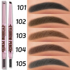 2 in1 Eyebrow pencil professional Cosmetics makeup for women 5 Colors Waterproof Eyebrow Tattoo brush Long Lasting eyebrow pen